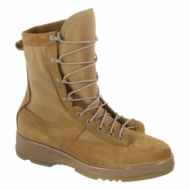 Belleville 330 COY ST 5R Men‘s Military/Tactical Boot, Coyote Brown, 8 in Boot Height, Leather, Steel Toe, Electrical Hazard Rated, Front Lace