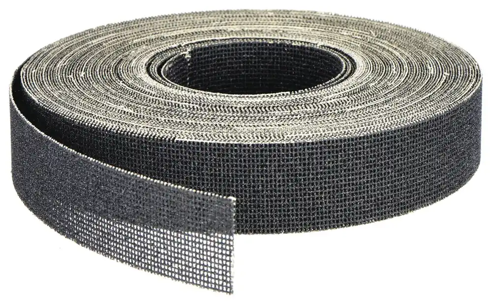 Norton Abrasives 66261107275 Q421 Abrasive Utility Roll, 1-1/2 in W x 75 ft L, Silicon Carbide, P80 Grit, Mesh, Black