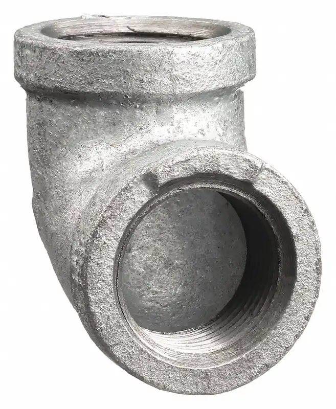 Anvil 0311001200 Metal Pipe Elbow, 90°, 1 in x 1 in FNPT, Galvanized Malleable Iron, Class 150, 300 psi @ 150°F