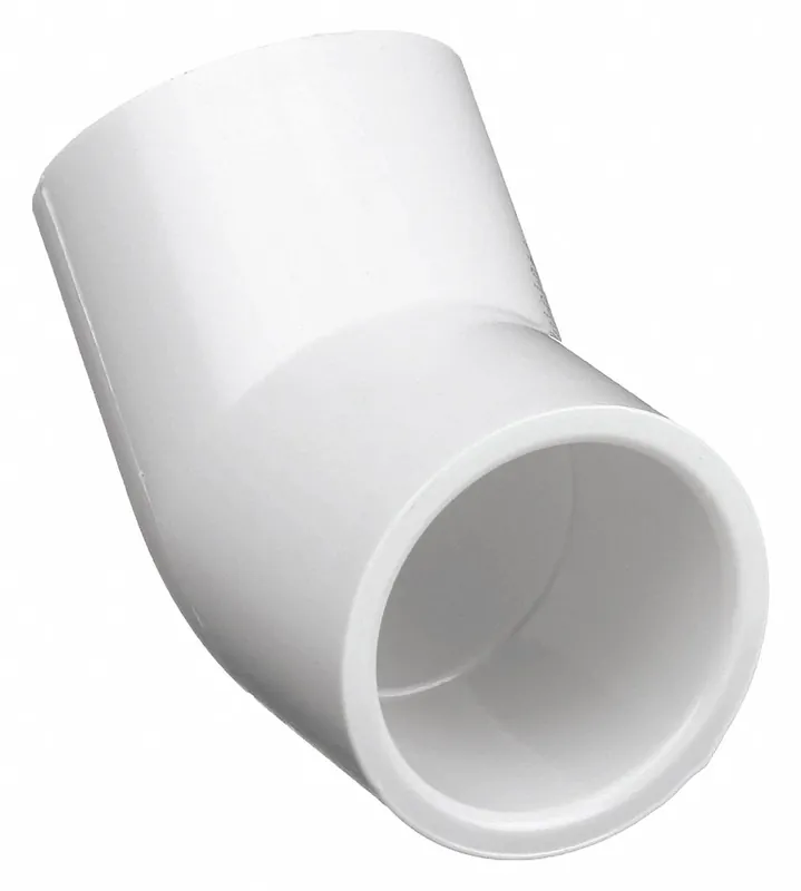 Approved Vendor 417020 Pipe Elbow, 45°, Schedule 40, PVC, 2 in x 2 in Socket x Socket, Female x Female, White