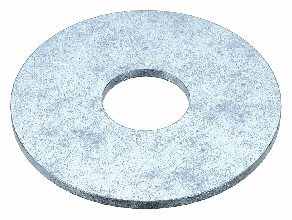 Approved Vendor Z0468 Large O.D. Oversized Washer, Case Hardened Steel, Zinc Plated, 3/8 in Screw Size, 1-1/4 in OD, 50 PK