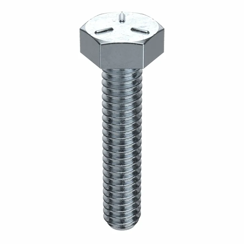 Approved Vendor U01210.025.0100 Hex Tap Bolt, Steel Grade 5, Zinc Plated, 1/4"-20, Coarse, 1 in lg, Fully Threaded, 100 PK