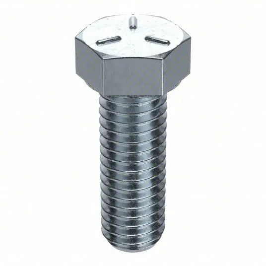 Approved Vendor U01210.037.0150 Hex Tap Bolt, Steel Grade 5, Zinc Plated, 3/8"-16, Coarse, 1-1/2 in lg, Fully Threaded, 50 PK