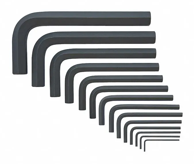 Bondhus 12397 Hex Key Set, 14-Piece Metric, L-Shape, Short Arm, Steel