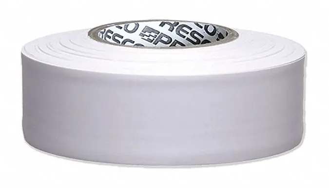 Approved Vendor TFW-200 Flagging Tape, White, No Legend, 1-3/16 in W x 300 ft L, 2.5 mil Vinyl