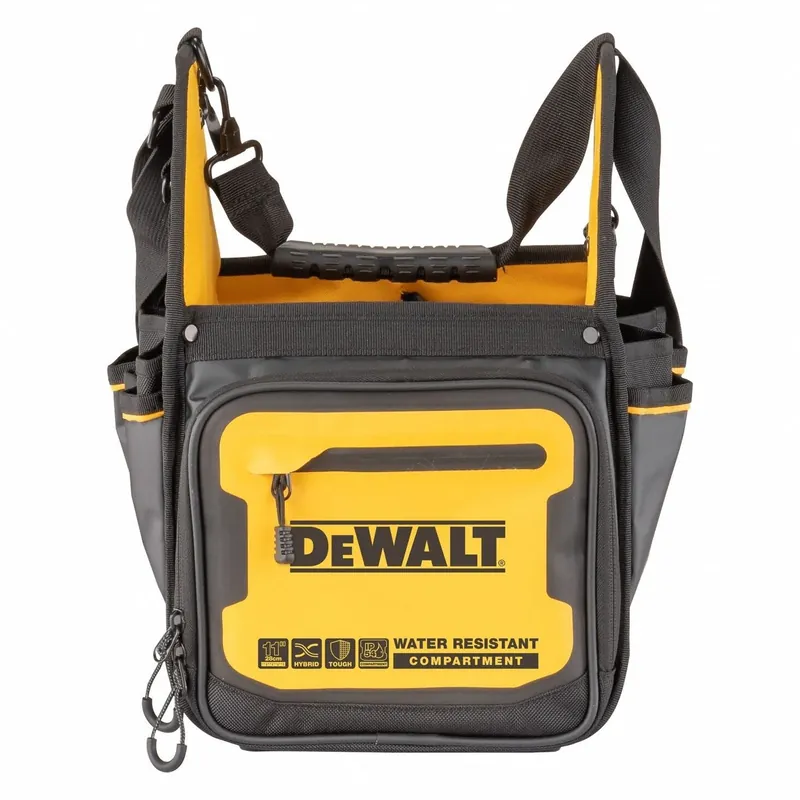 DeWalt DWST560105 Tool Bag, 11 in W x 9-3/8 in D x 16-1/8 in H, Yellow, Ballistic Nylon, 34 Pockets