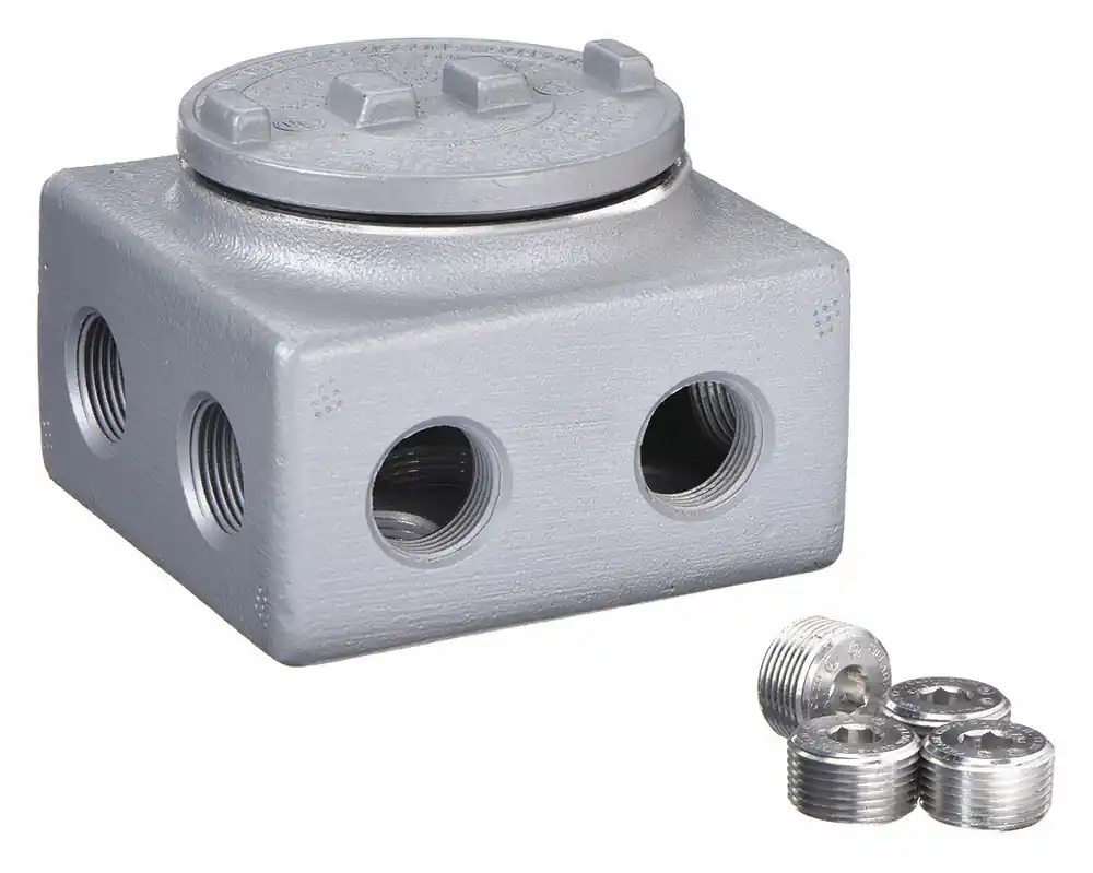 Appleton Electric GRSSA50 Conduit Outlet Body, Aluminum, Powder Coated, GRSS, 1/2 in Trade Size, 13 Hub Body, Threaded