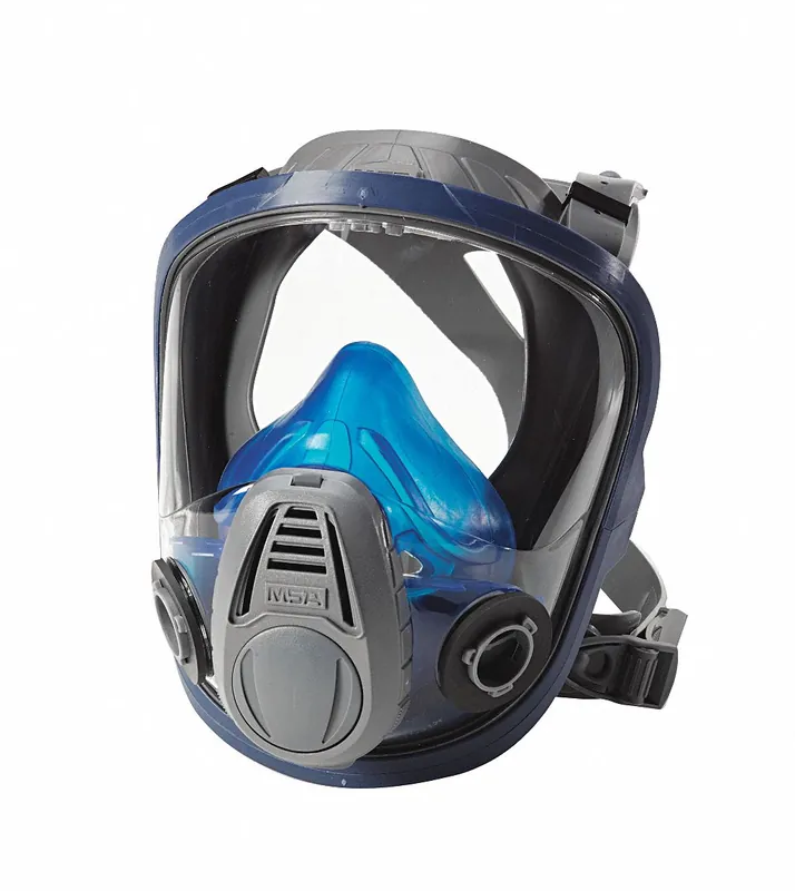 MSA 10028995 Full Face Respirator, Silicone, Bayonet, M Mask Size, Rubber, Advantage 3200