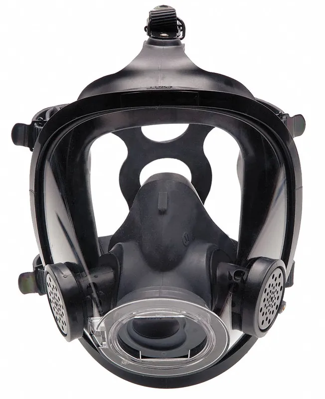 Scott Safety 805775-82 Full Face Respirator, EPDM Rubber, 5 pt with Rubber Headnet, Bayonet, M Mask Size, AV-3000
