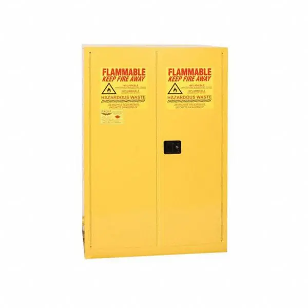 Eagle HAZ9010X Hazardous Material Storage Cabinet, 60 gal, 2 Drum, Yellow