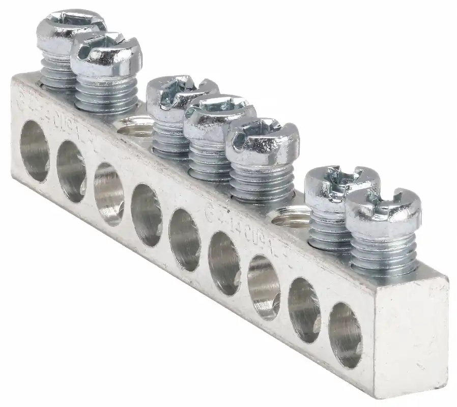 Square D PK7GTA Ground Bar Kit, 125 A, Aluminum, 7 Terminals, For Square D QO, HOM, NQOD and NF Panelboards