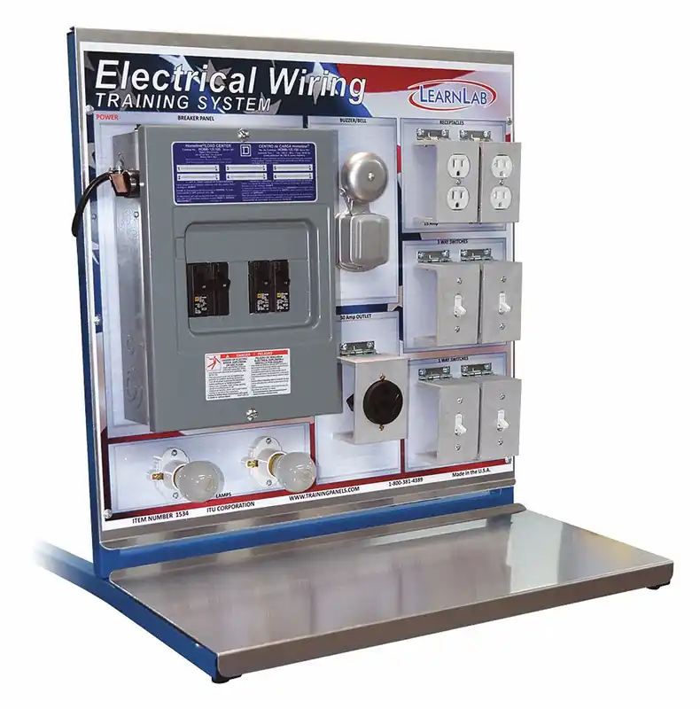 Learnlab 722301511534 Electrical Wiring Training System, 24 in x 24 in x 26 in, Freestanding