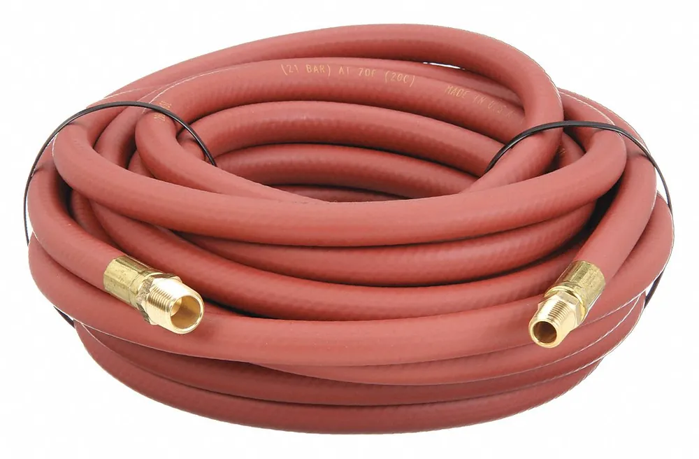 Reelcraft S601012-50 Multipurpose Air Hose, 3/8 in ID, 50 ft, Red, 300 psi, PVC, Coupled Assembly