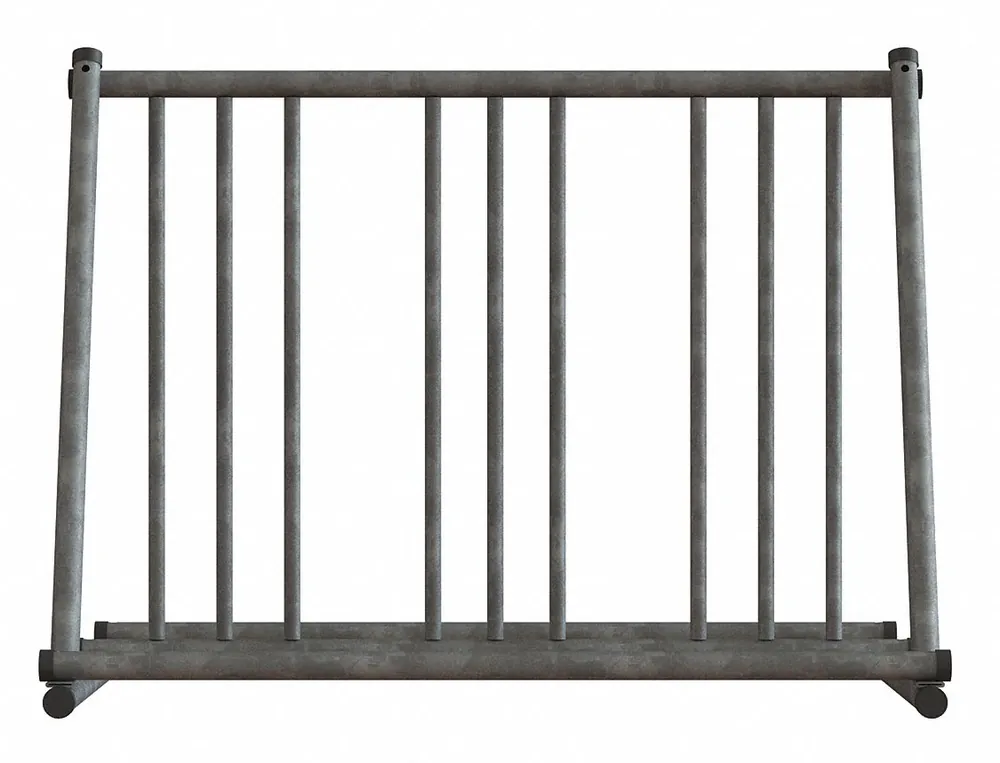 Madrax QS-GS200-G Bike Rack, Grid Style, 6 Bikes, Galvanized Steel, Free-Standing, 30 x 40 x 28 in, Silver