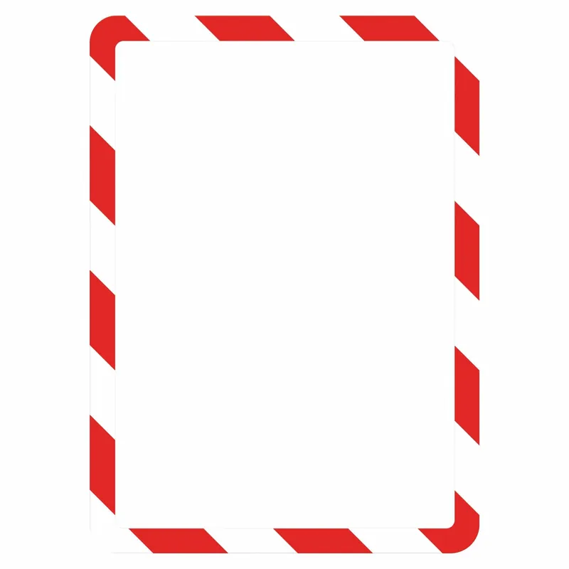 Tarifold P194993 Magneto Sign Holder, 2 PK, Adhesive Backing, Plastic, Red/White, 11 in Sheet Height, 8-1/2 in Sheet Width