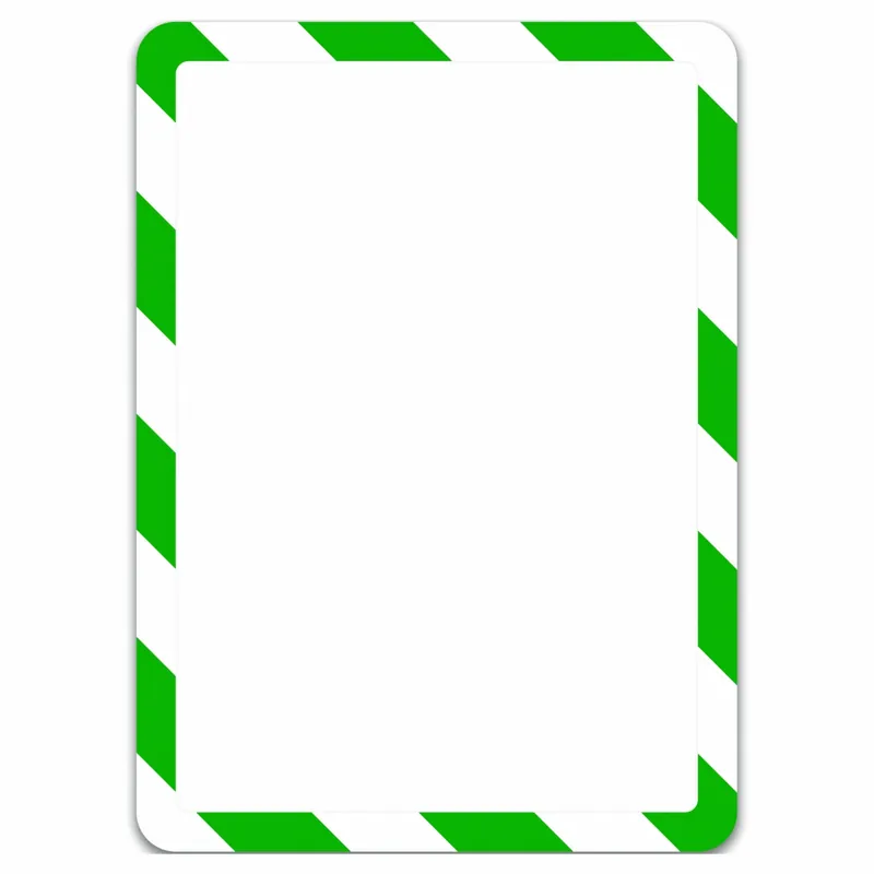 Tarifold P194995 Magneto Sign Holder, 2 PK, Adhesive Backing, Plastic, Green/White, 11 in Sheet Height, 8-1/2 in Sheet Width