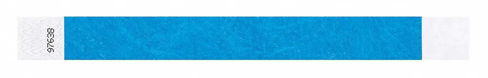 Identiplus T2-05 ID Wristband, Tyvek, 1 in W x 10 in L, Blue, Adhesive, Blank, 500 PK