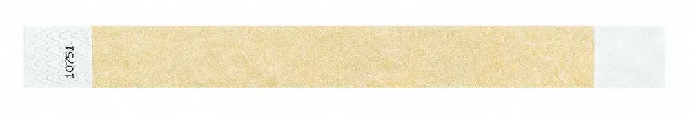 Identiplus T2-11 ID Wristband, Tyvek, 1 in W x 10 in L, Yellow, Adhesive, Blank, 500 PK