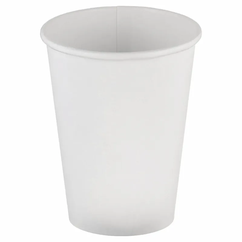 AbilityOne 7350-00-641-4517 Disposable Hot Cup, 12 oz, White Paper, Unwrapped, Patternless, 1,000 PK