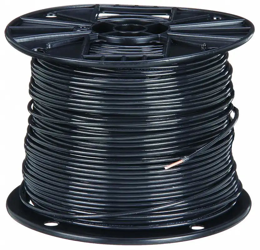 Southwire 11587301 THHN Building Wire, Copper, 12 AWG, Solid, Black, 500 ft Spool, 600 V, Nylon/PVC Insulation, 1 Conductor
