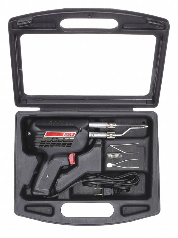 Weller D550PK Soldering Gun Kit, 260/200 W, 900-1,100°F, 3 Tips (Conical/Knife/Smoothing), 120V