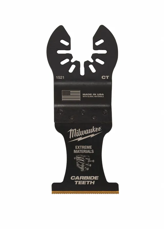 Milwaukee 49-25-1521 OPEN-LOK Oscillating Multi-Tool Blade, 1-3/8 in, Bi-Metal Carbide, Multi-Material