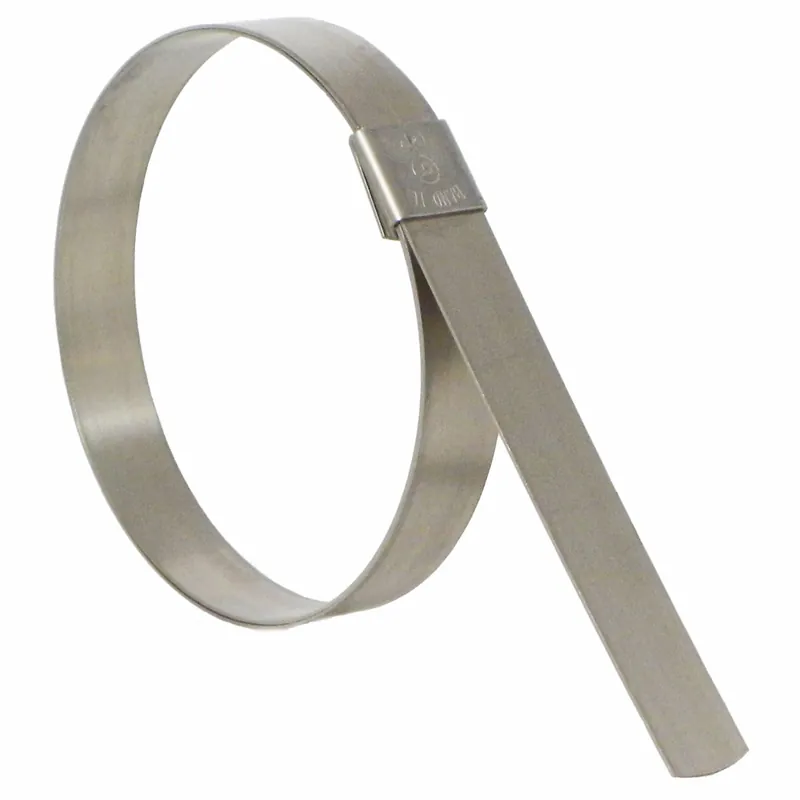 Band-It CP28S9 Preformed Clamp, Stainless Steel 201, 1 in to 6-3/4 in Clamping Dia, Center-Punch, 5/8 in Band Width