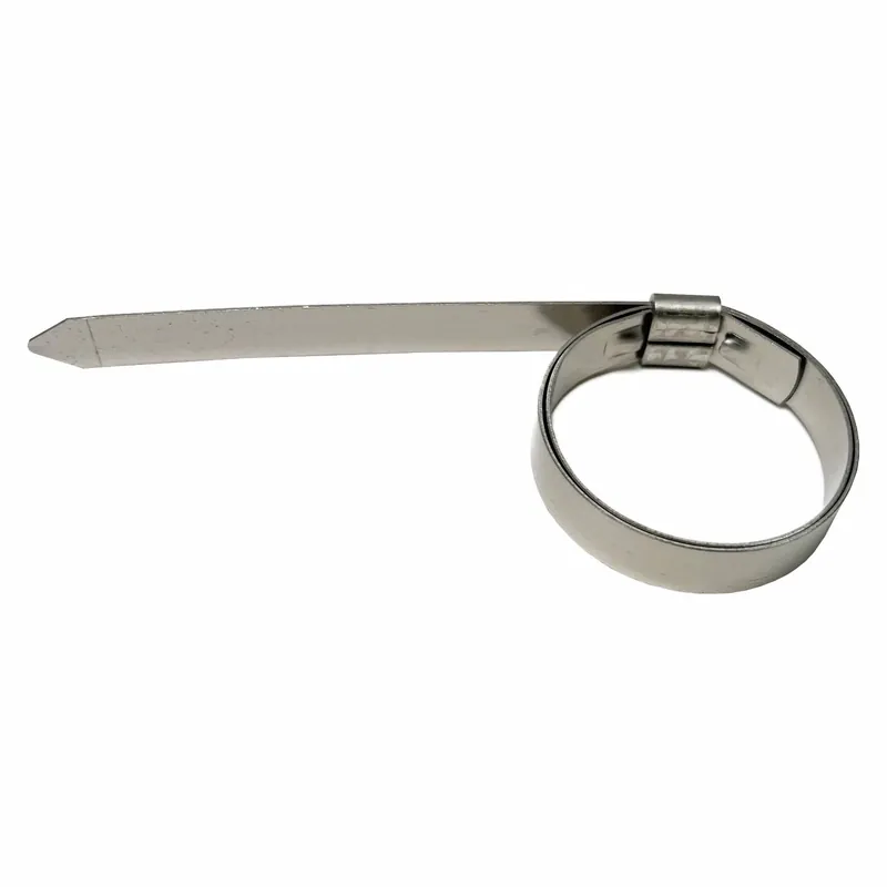 Band-It JS2559 Junior Preformed Clamp, Stainless Steel 201, 9/16 in to 3-1/4 in Clamping Dia, Lip-Lock, 3/8 in Band Width