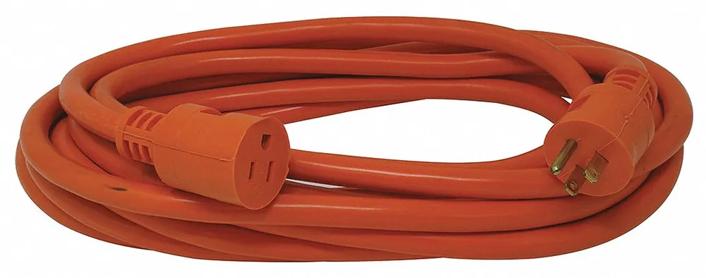 Southwire 2557SW0003 STW Extension Cord, 12 AWG, 12/3, 25 ft, Outdoor, Orange, 5-15P/5-15R, 15A