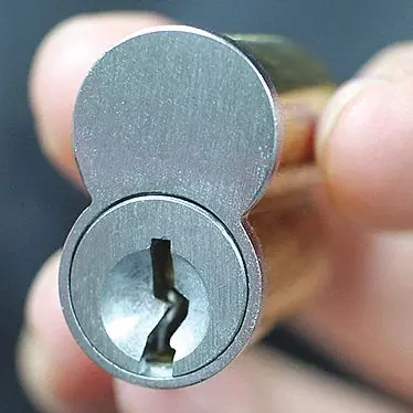 Securitech SPELL-TCC-2 SFIC Interchangeable Core Cylinder, 6-Pin, Cylindrical, Satin Chrome, Aluminum, 3/4 in Backset