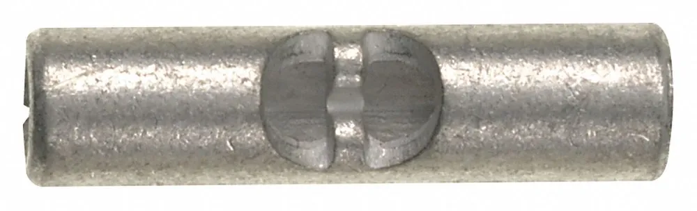 Panduit BS14-C Bare Butt Splice Connector, 16-14 AWG, Tin-Plated Copper, 2000 V, PK 100