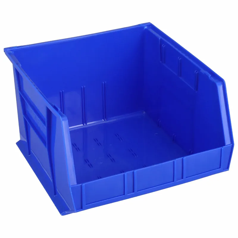 Akro-Mils 30270BLUE Hang and Stack Bin, 16-1/2 in x 18 in x 11 in, Blue, Label Holder Included, 75 lb Load Capacity