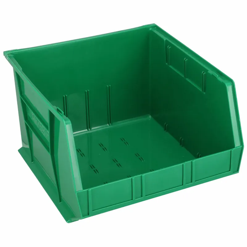 Akro-Mils 30270GREEN Hang and Stack Bin, 16-1/2 in x 18 in x 11 in, Green, Label Holder Included, 75 lb Load Capacity