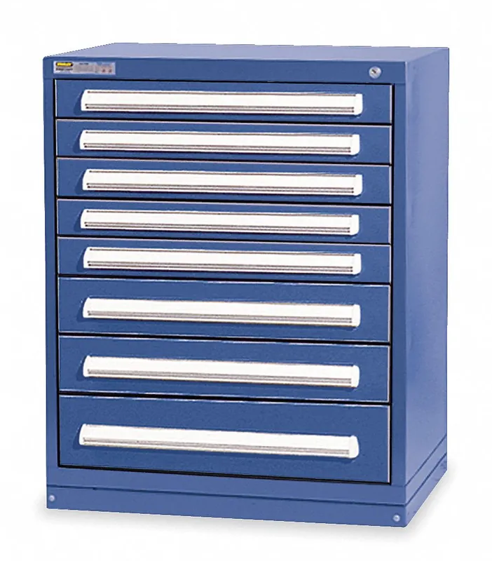 Vidmar SCU1904A-FTKADB Modular Drawer Cabinet, 30 in x 27 3/4 in x 37 in, 8 Drawers, 176 Compartments, Dark Blue