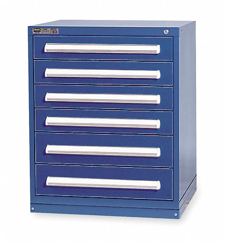 Vidmar SCU1910A-FTKADB Modular Drawer Cabinet, 30 in x 27 3/4 in x 37 in, 6 Drawers, 144 Compartments, Dark Blue