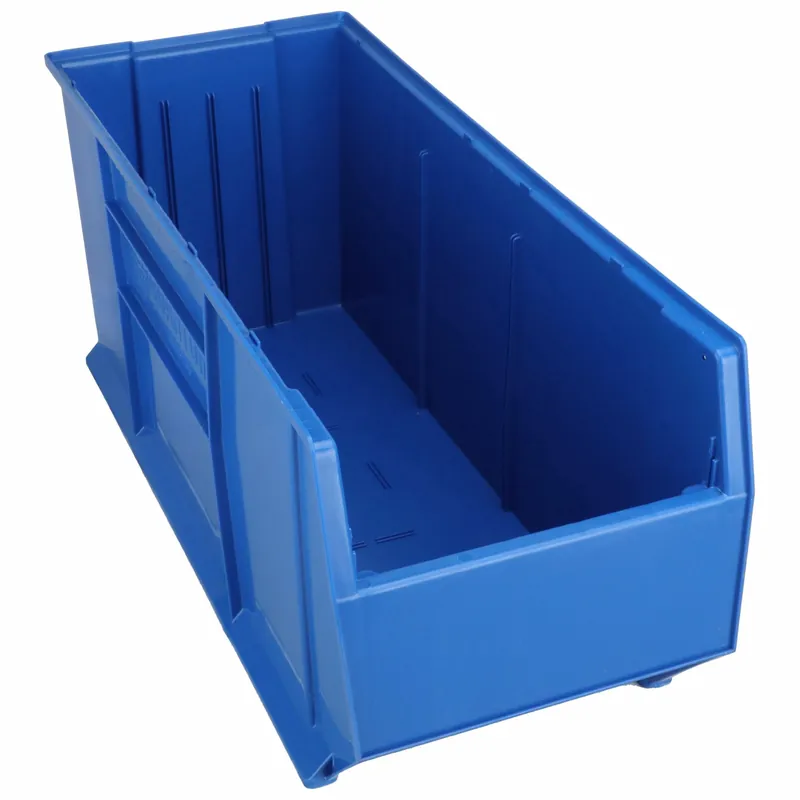 Quantum Storage Systems QRB166BL Hopper Bin, 41 7/8 in x 16 1/2 in x 17 1/2 in, Blue, Stacking Capable