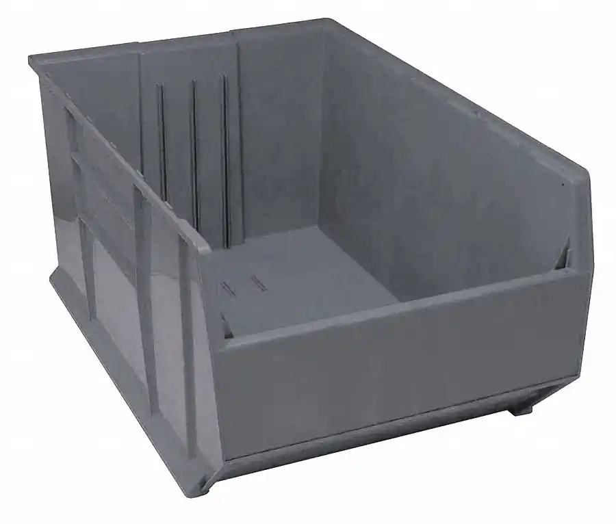 Quantum Storage Systems QRB246GY Hopper Bin, 41 7/8 in x 23 7/8 in x 17 1/2 in, Gray, Stacking Capable