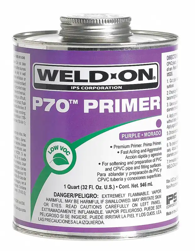 Weld-On 13995 Series P-70 PVC/CPVC Primer, 16 oz, Can, Purple