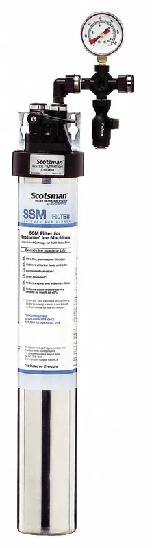 Scotsman SSM1-P Water Filtration System, 0.5 micron, 1.7 gpm, 30 1/2 in H, Aluminum Housing, For Ice Machines
