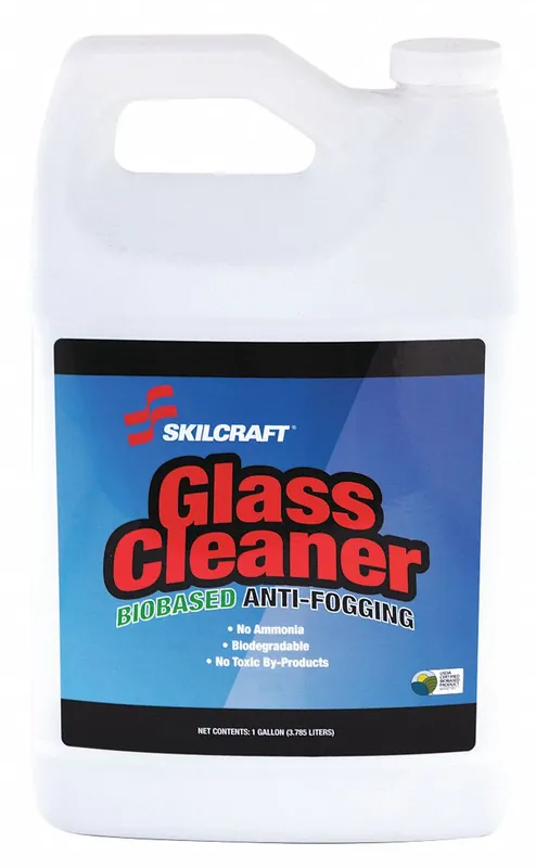 Skilcraft 7930-00-901-2088 Glass Cleaner, 1 gal Jug, Liquid, Ammonia-Based, Biodegradable, AbilityOne