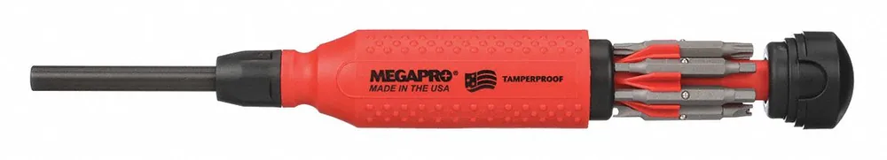Megapro 151TP-B Security Multi-Bit Screwdriver, Security Hex/Torx/Spanner, 14 tips