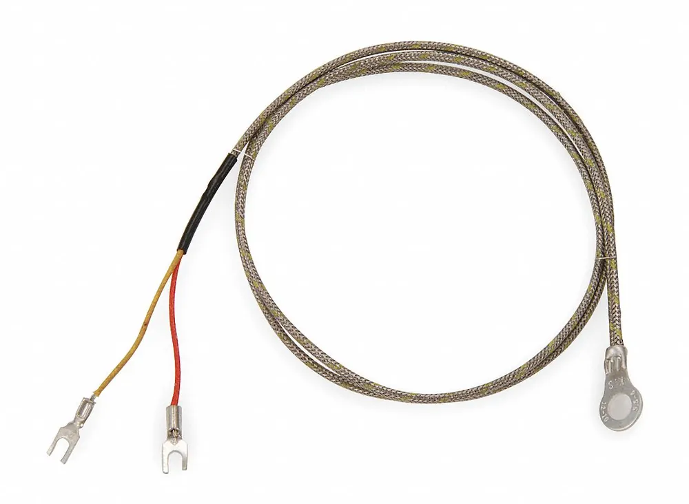 Tempco TRW00113 Ring Thermocouple, Type K, 32 to 2,300°F, +/-2.2°C Accuracy, Spade Lugs