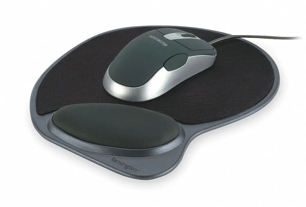 Kensington K62816USF Mouse Pad with Wrist Rest, Memory Foam, 10-1/4 in L x 9 in W, Black