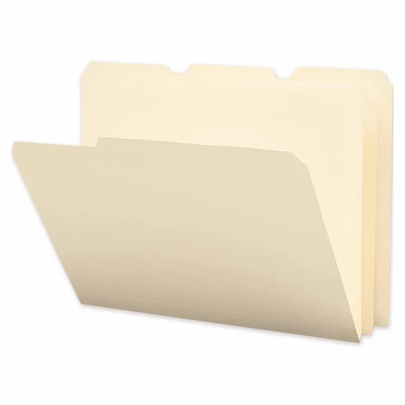 Approved Vendor SMD10510P File Folders, 8-1/2 x 11 in Letter, Manila Polypropylene, 1/3-Cut Tab, PK12