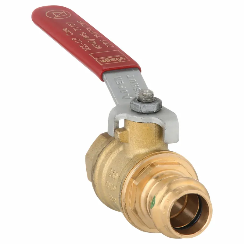 Viega Propress 24030F Manual Two-Way Ball Valve, 1/2 in, Brass/Bronze, Press x FNPT, Three-Piece, Full Port