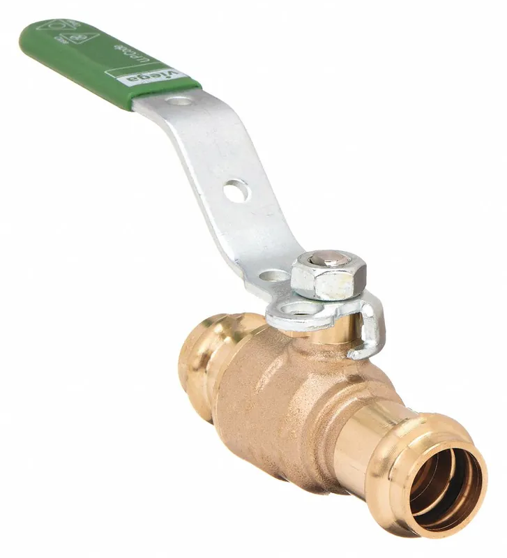 Viega Propress 79928F Manual Two-Way Ball Valve, 3/4 in, Bronze, Press x Press, Two-Piece, Full Port