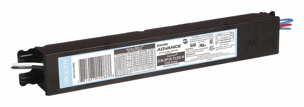 Advance ICN-2P16-TLED-NA Centium LED Driver, 1-2 Bulbs, 120-277V AC, 420V DC, T8 Type C Tubes, 40W