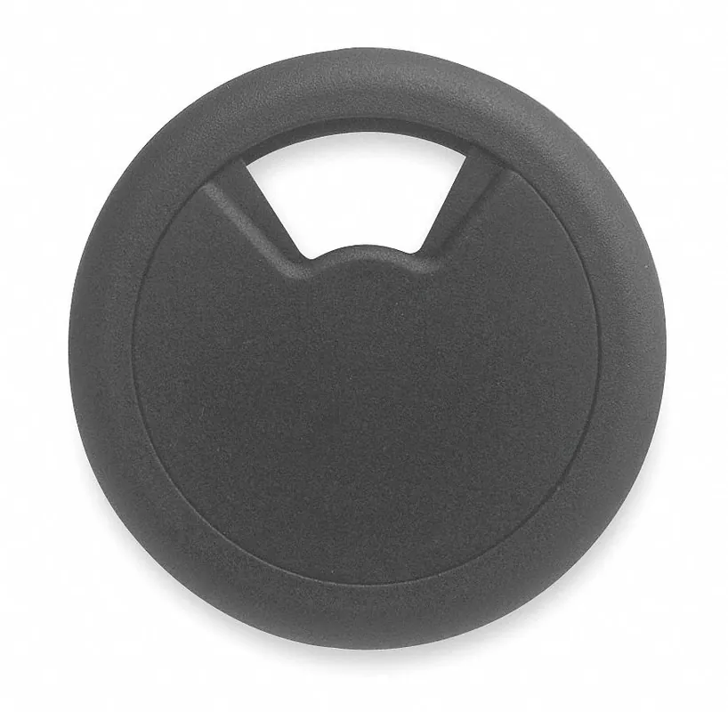 Master Caster 00201P Desk Grommet, 2 in Dia, 1-1/8 in H, Polypropylene Black