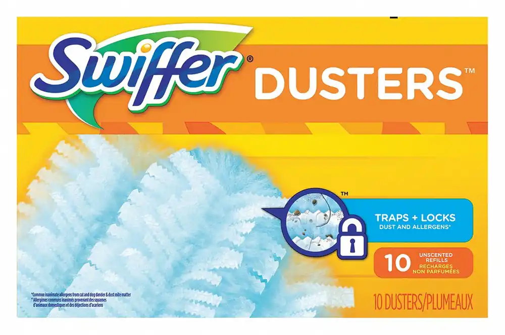 Swiffer 21459 180 Degrees Dusters Refill, Microfiber, 7-1/2 in L, Blue, 4 PK