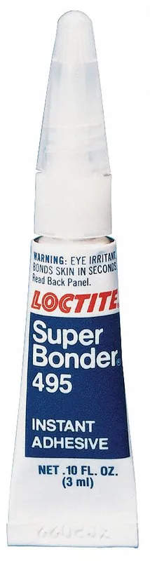 Loctite 234072 495 Instant Adhesive, Plastics, 0.1 fl oz Tube, Clear Thin Liquid